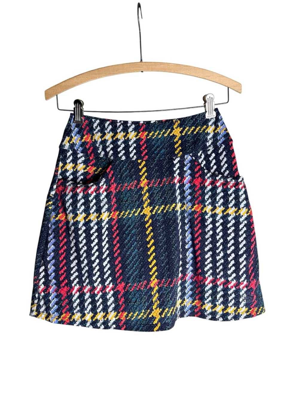 Foray Golf Skort XS Navy Plaid